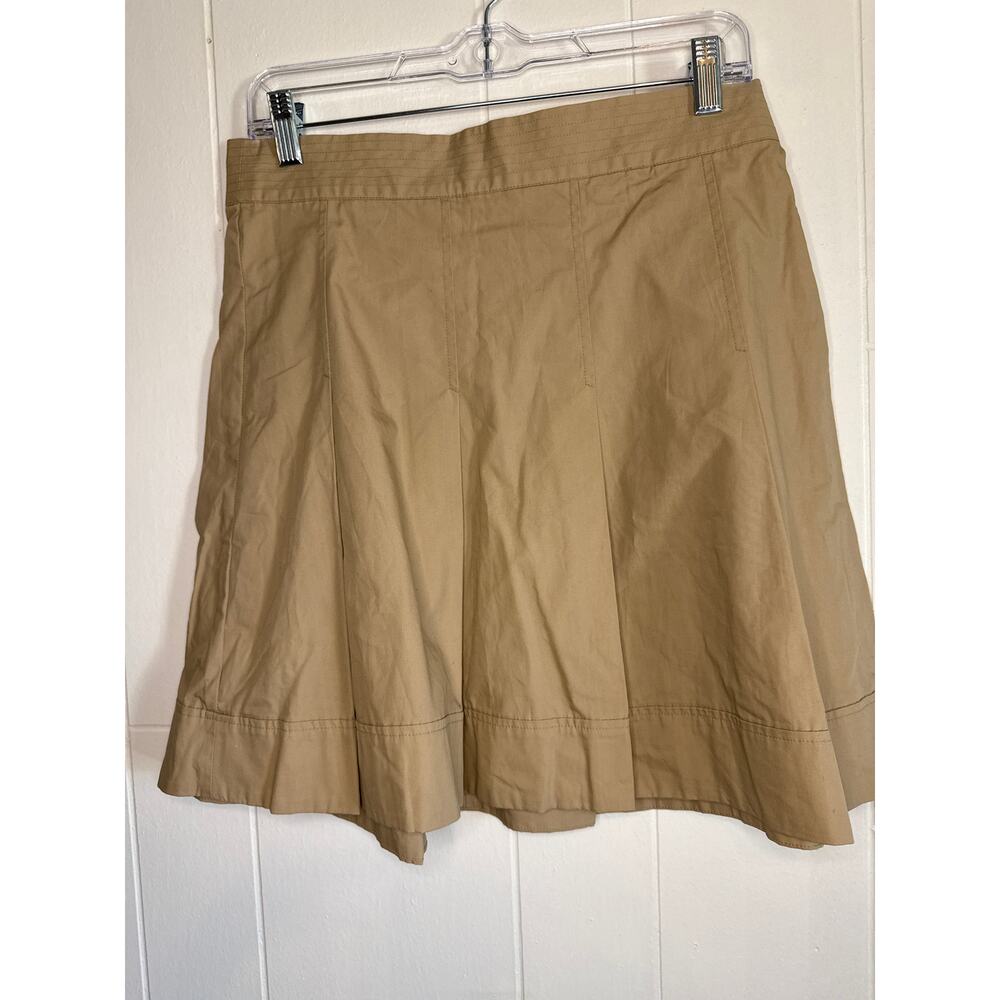 Banana Republic khaki pleated skirt size 6 100% cotton